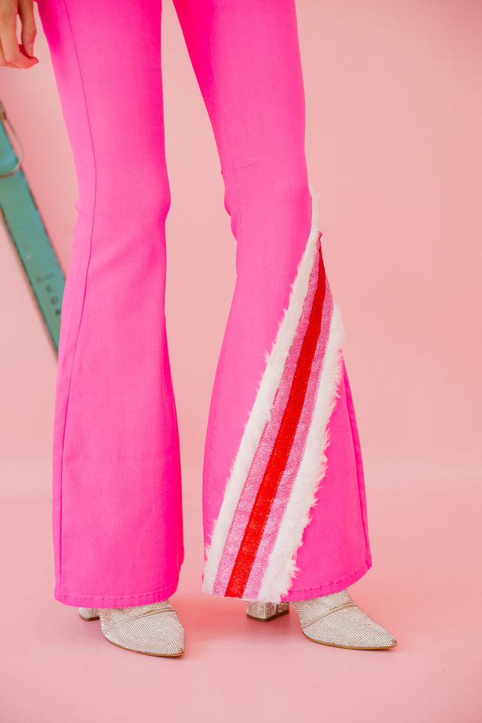 SEASON'S GREETINGS PINK FLARES Pants Judith March   