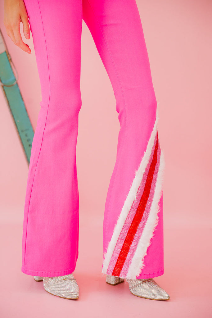 SEASON'S GREETINGS PINK FLARES Pants Judith March   