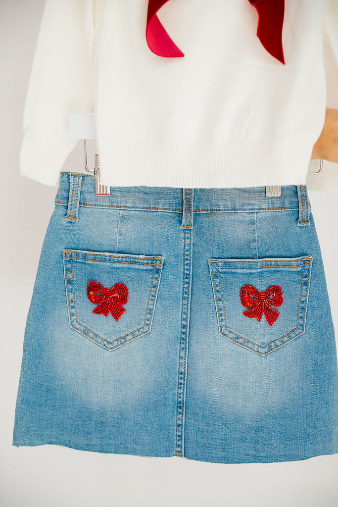 MINI KIDS BOW DENIM SKIRT SKIRT Judith March   