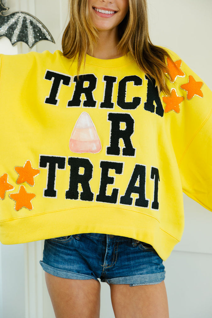 TRICK OR TREAT YELLOW PULLOVER PULLOVER Judith March   