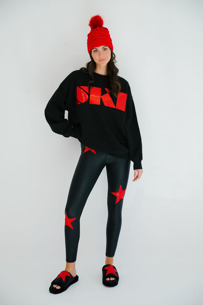 SKI BLACK PULLOVER* PULLOVER Judith March