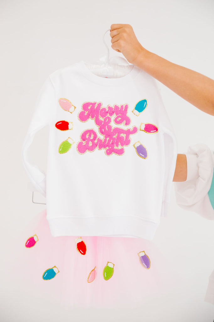 MINI KIDS MERRY & BRIGHT WHITE PULLOVER PULLOVER Judith March   