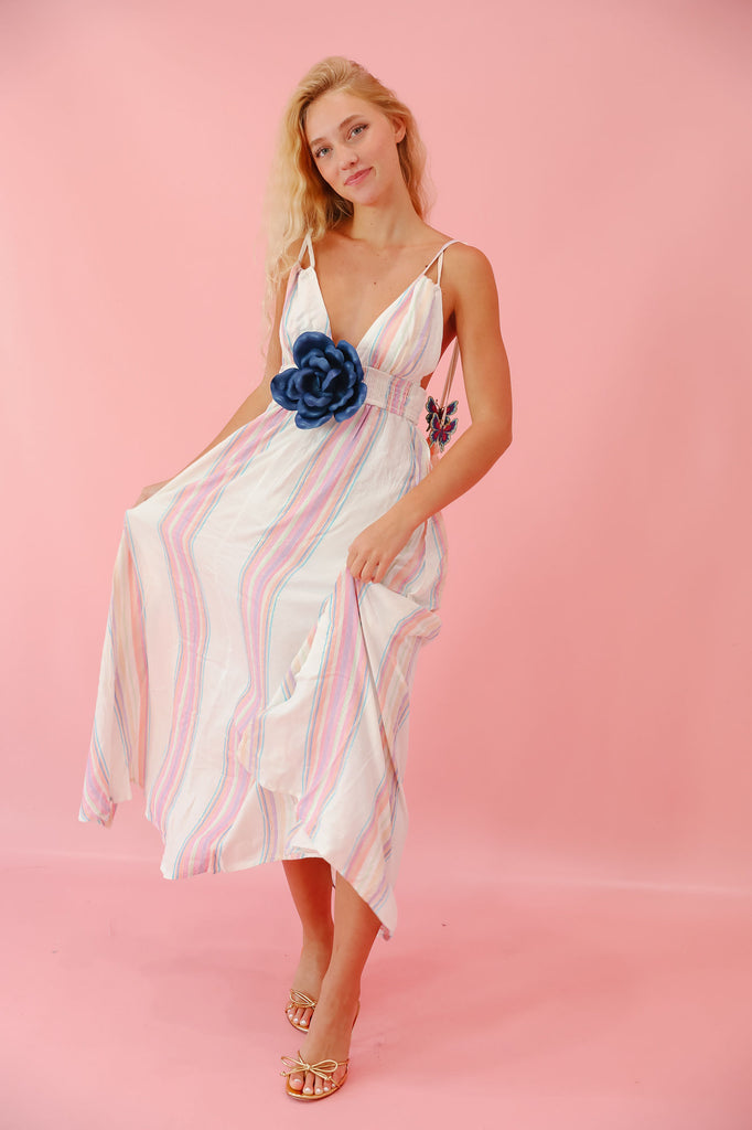 CANDY STRIPED MAXI DRESS DRESS Judith March   