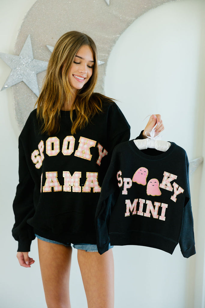 SPOOKY MAMA BLACK PULLOVER PULLOVER Judith March   