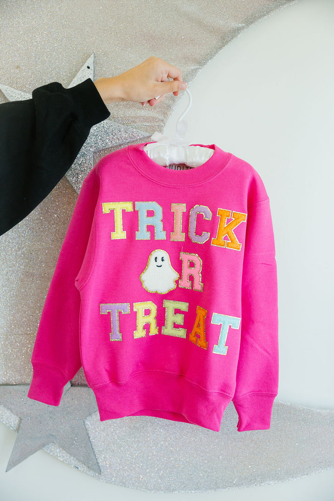 MINI KIDS TRICK OR TREAT PINK PULLOVER PULLOVER Judith March   