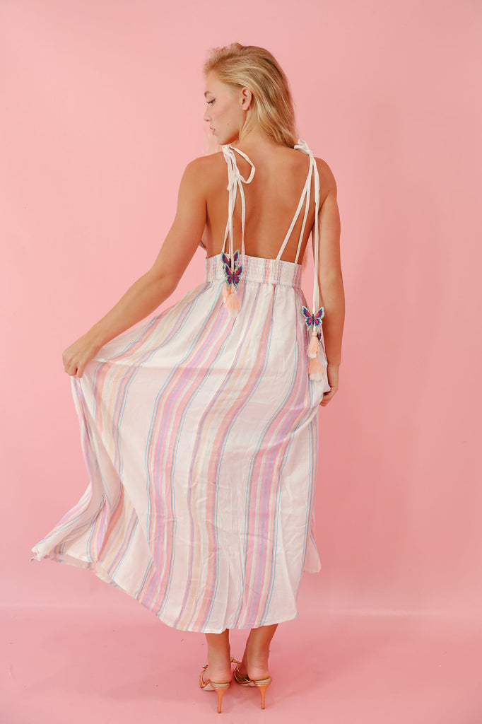 CANDY STRIPED MAXI DRESS Judith March