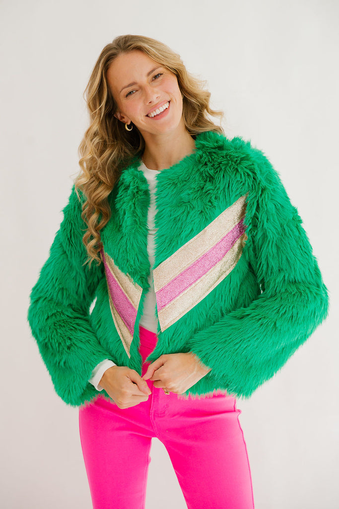 SNOW MUCH FUN GREEN JACKET JACKET Judith March   