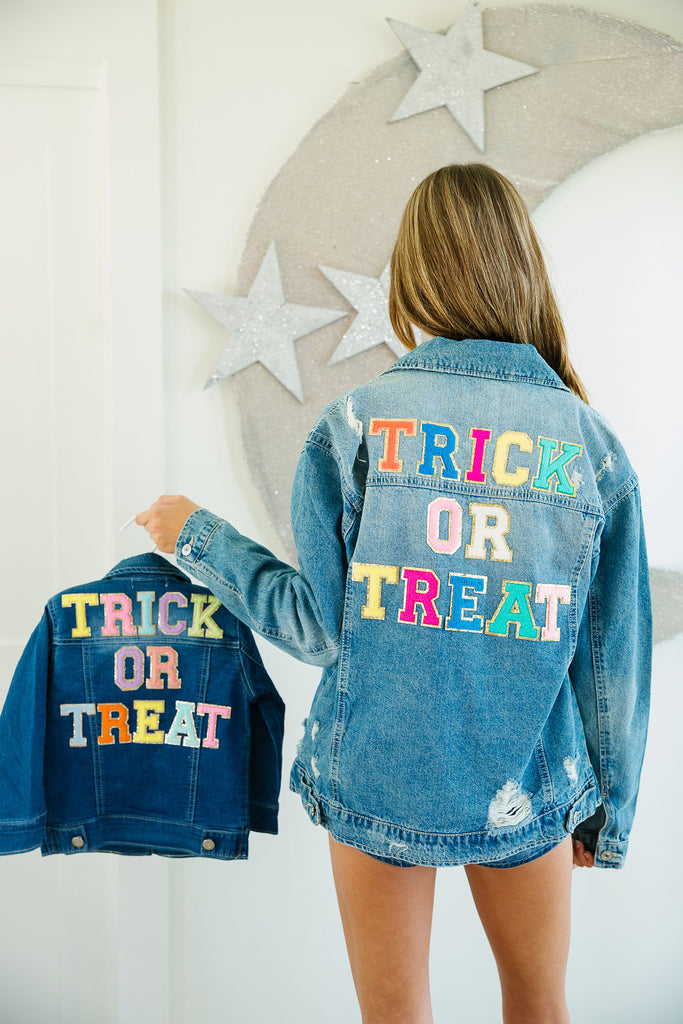 MINI KIDS TRICK OR TREAT DENIM JACKET JACKET Judith March   