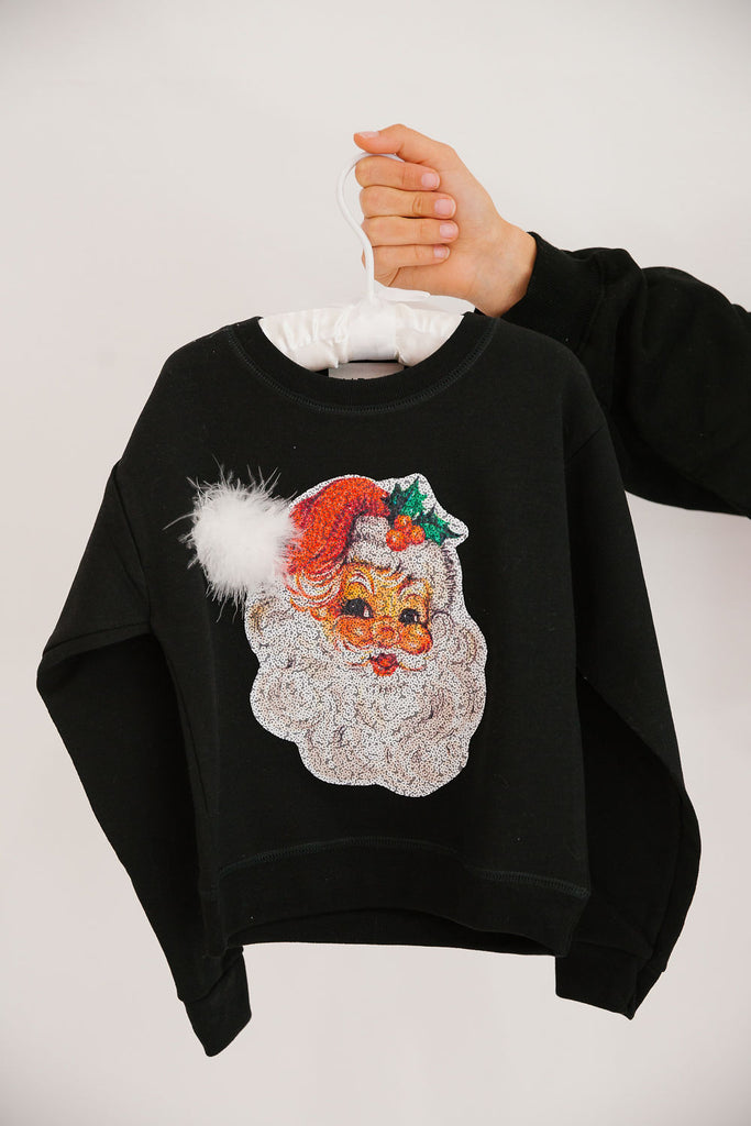 MINI KIDS JOLLY SANTA BLACK PULLOVER PULLOVER Judith March   