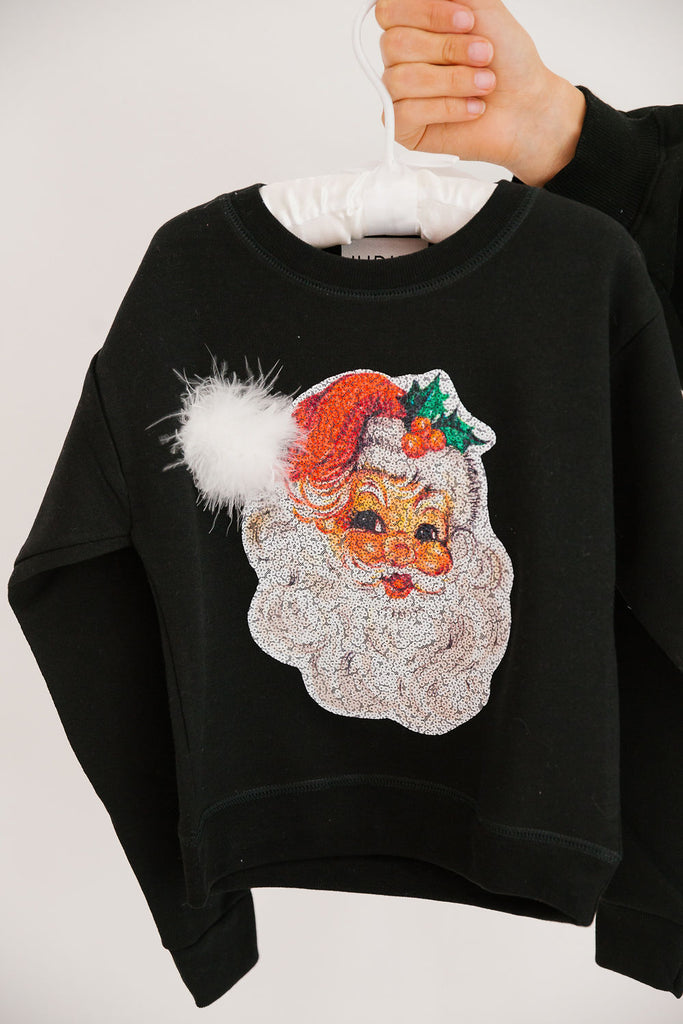 MINI KIDS JOLLY SANTA BLACK PULLOVER PULLOVER Judith March   