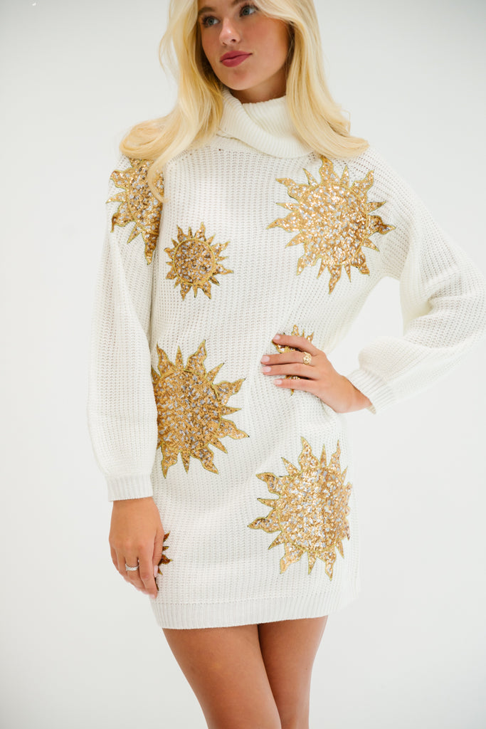 SEQUIN SUN SWEATER DRESS* DRESS Judith March