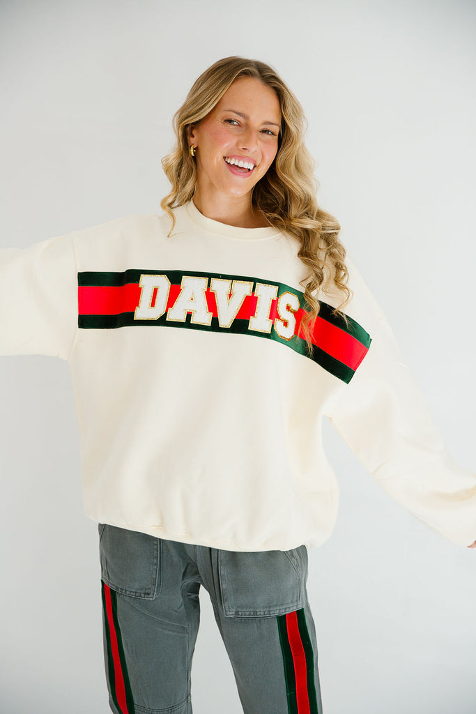 CUSTOM CHRISTMAS STRIPED RIBBON PULLOVERS PULLOVER Judith March   