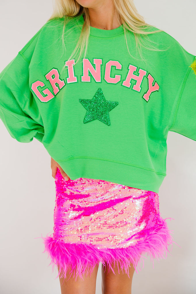 GRINCHY STAR PINK LETTER PULLOVER PULLOVER Judith March   