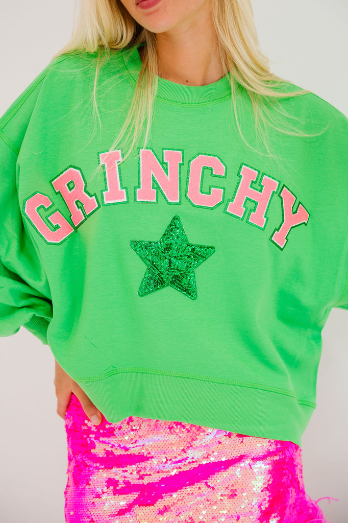 GRINCHY STAR PINK LETTER PULLOVER PULLOVER Judith March   