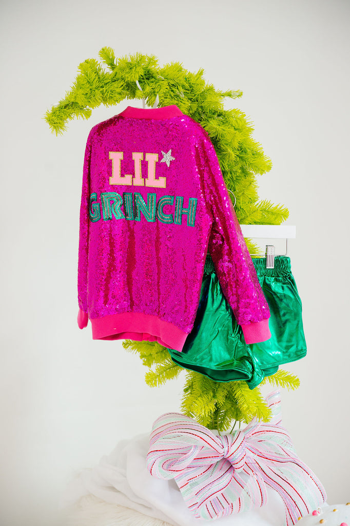 MINI KIDS LIL GRINCHY SEQUIN JACKET JACKET Judith March   