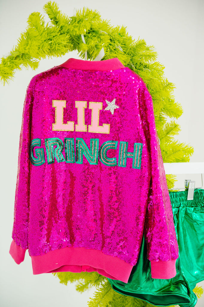 MINI KIDS LIL GRINCHY SEQUIN JACKET JACKET Judith March   