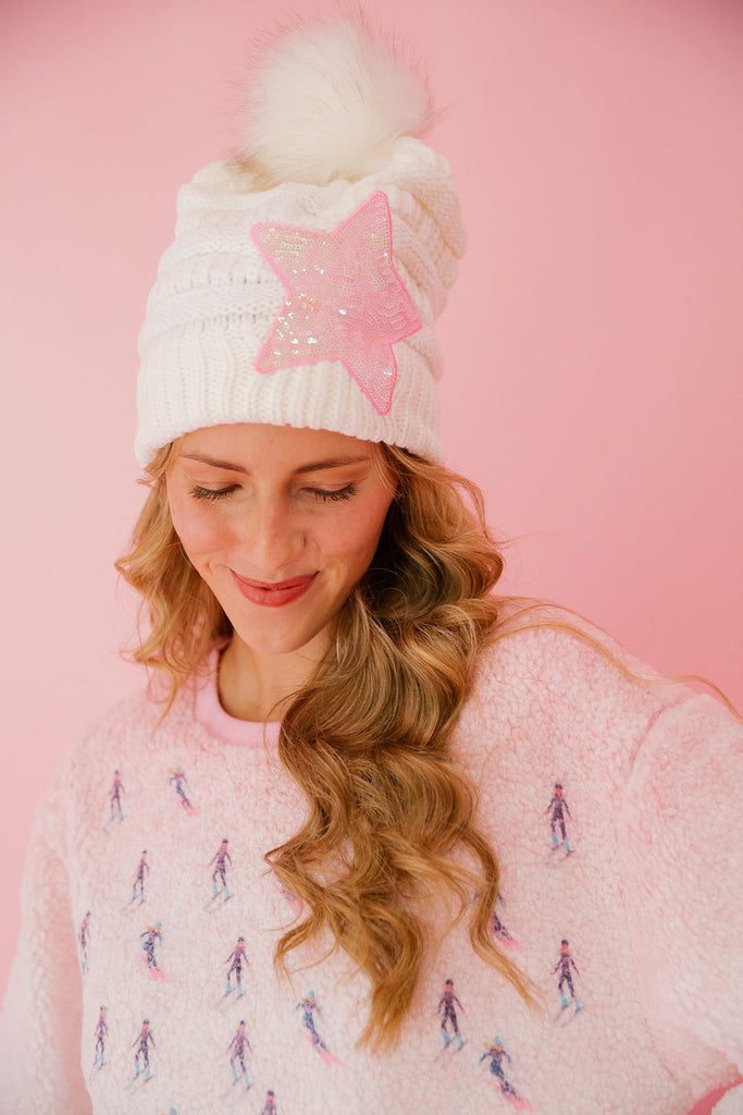 PINK STAR BEANIE BEANIE Judith March   