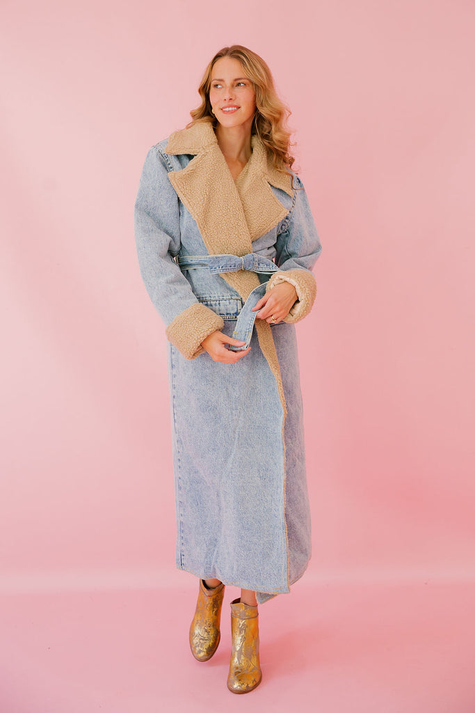 STAY COZY DENIM COAT JACKET Judith March   