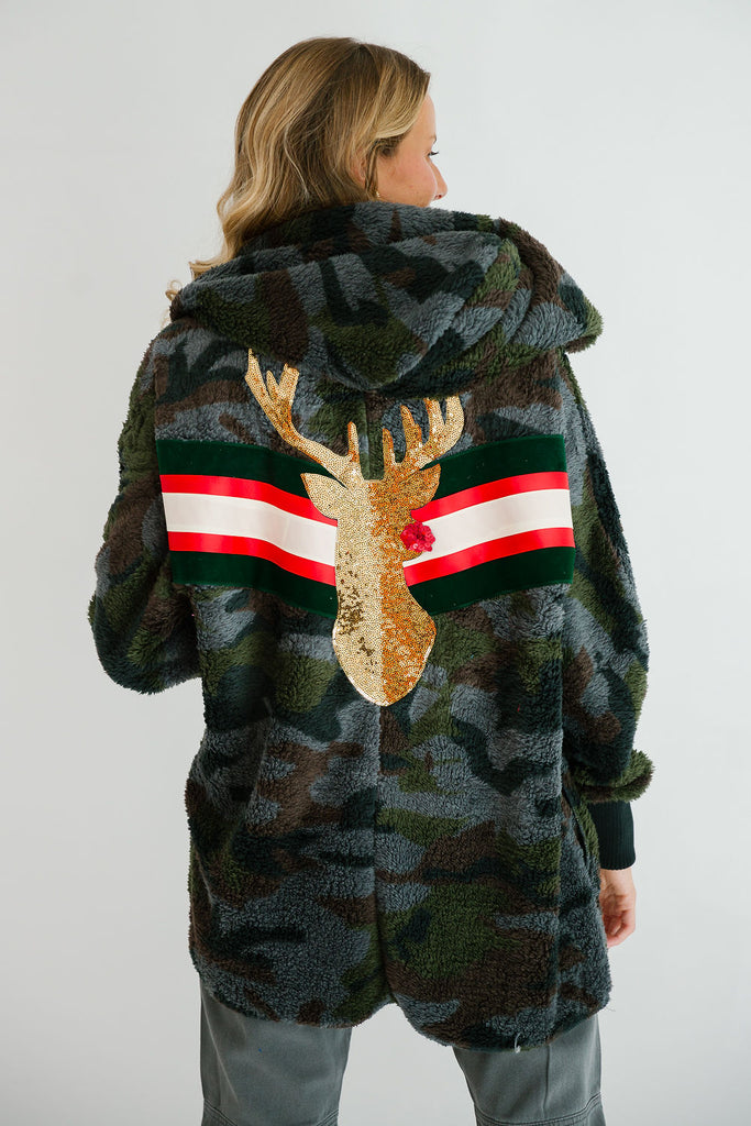 RUDOLPH CAMO SHERPA COAT JACKET Judith March   