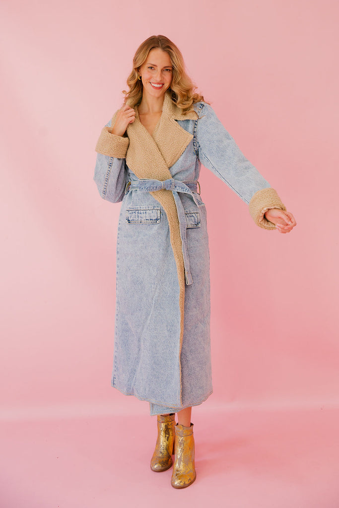 STAY COZY DENIM COAT JACKET Judith March   