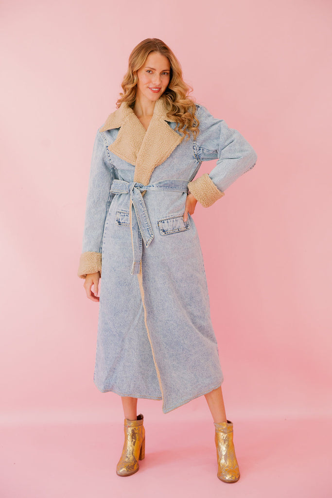 STAY COZY DENIM COAT JACKET Judith March   