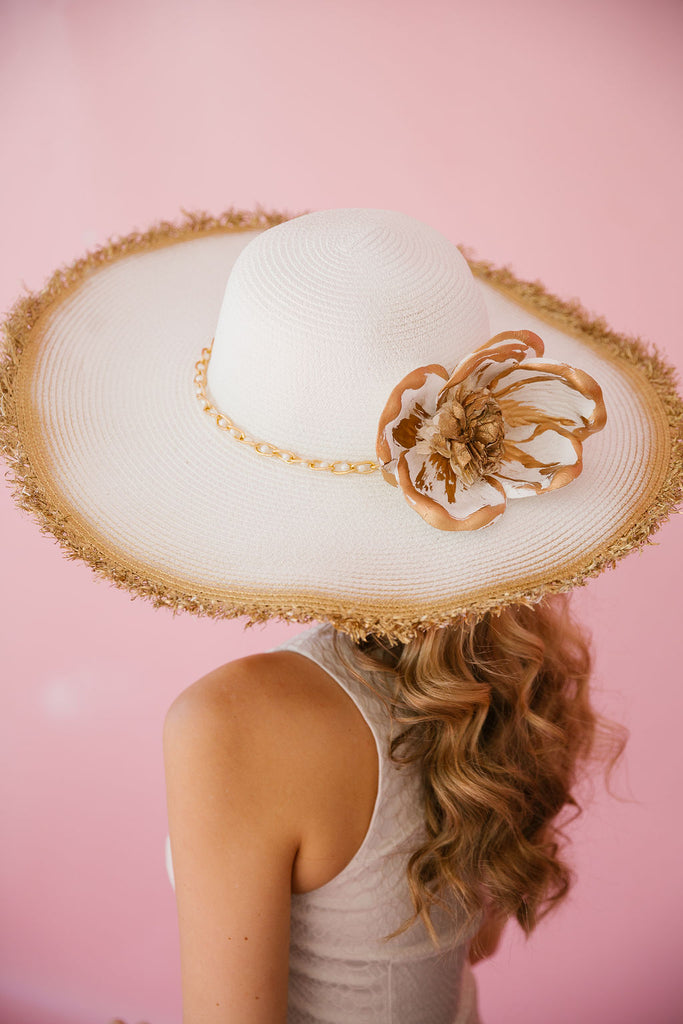 FLOWER PEARL SUN HATS RANCHER HAT Judith March FLOPPY HAT