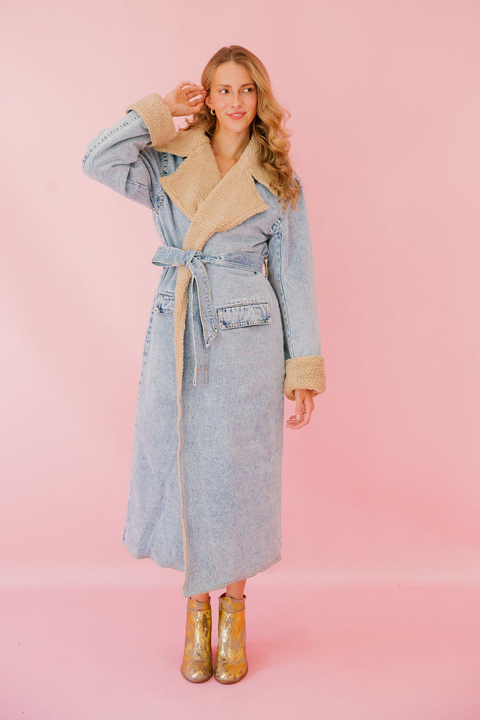 STAY COZY DENIM COAT JACKET Judith March   