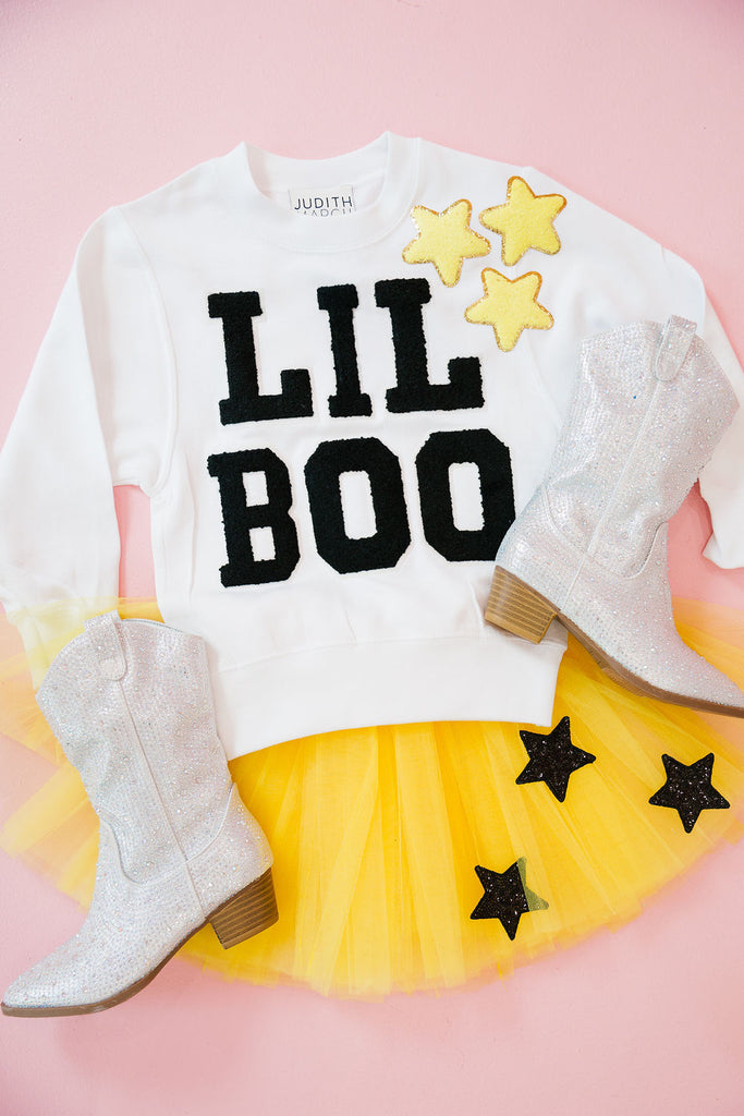 MINI KIDS LIL BOO STAR WHITE PULLOVER PULLOVER Judith March   