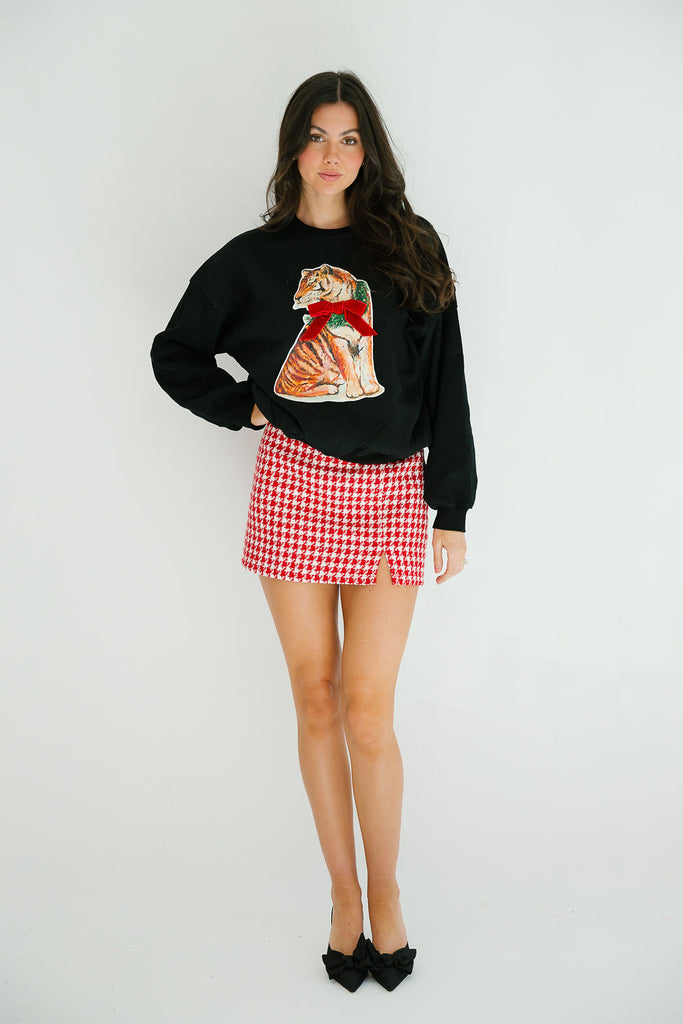 HOLIDAY TIGER BLACK PULLOVER PULLOVER Judith March   