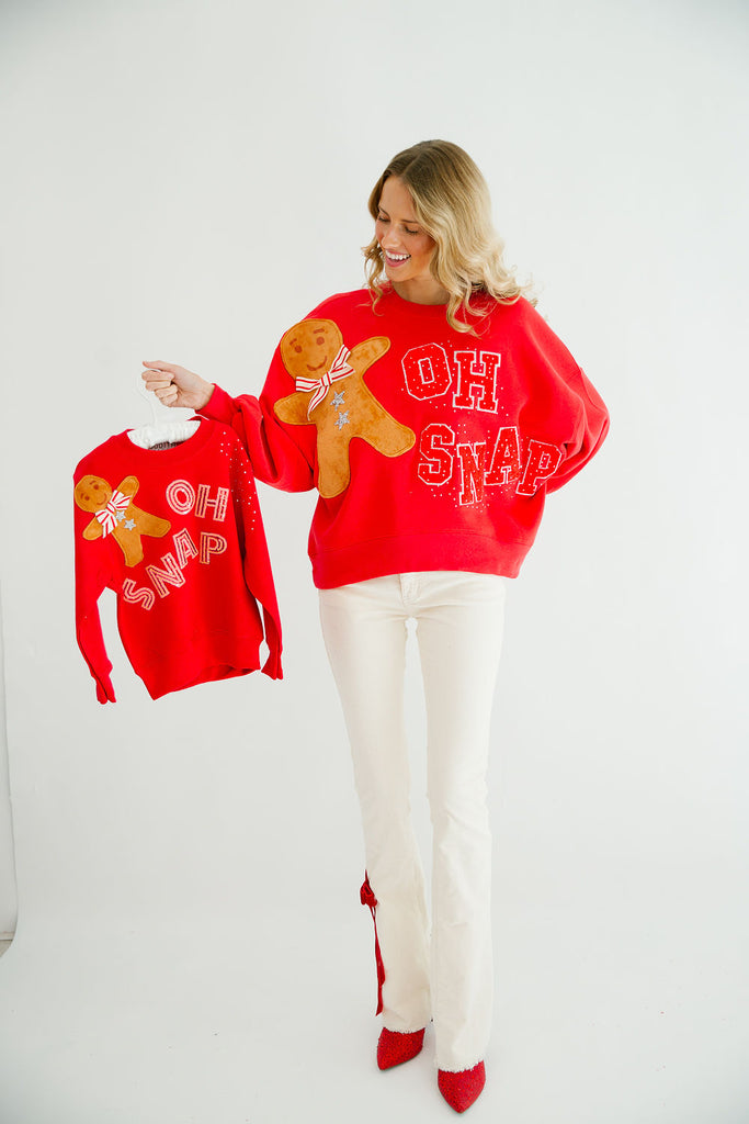 OH SNAP RED PULLOVER PULLOVER Judith March   