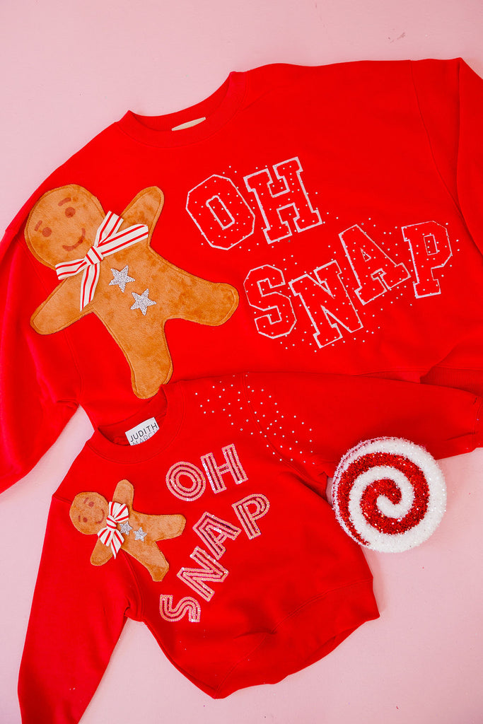 OH SNAP RED PULLOVER PULLOVER Judith March   