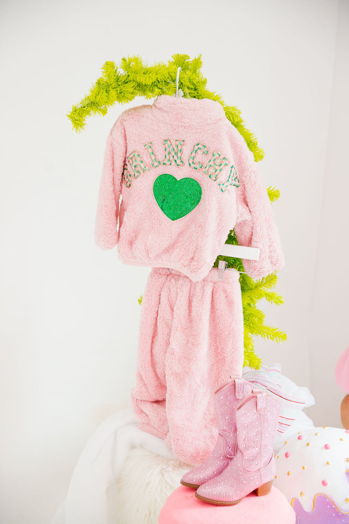 MINI KIDS GRINCHY PINK FUZZY SET SET Judith March   