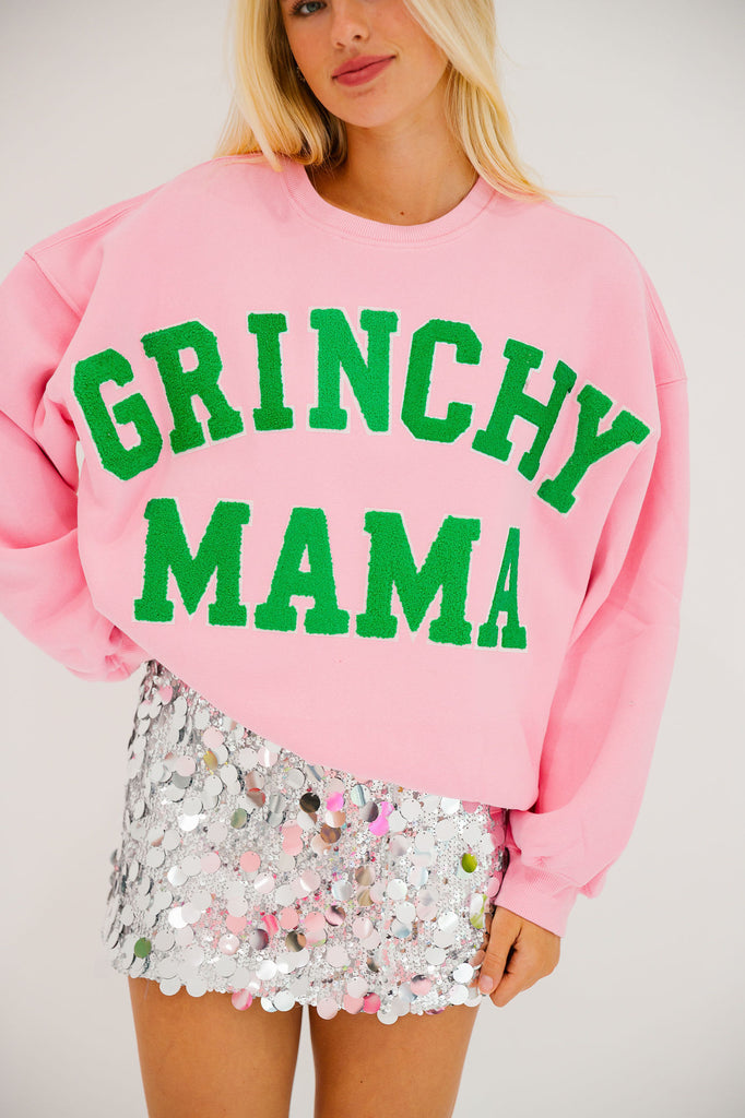 GRINCHY MAMA PINK PULLOVER PULLOVER Judith March   