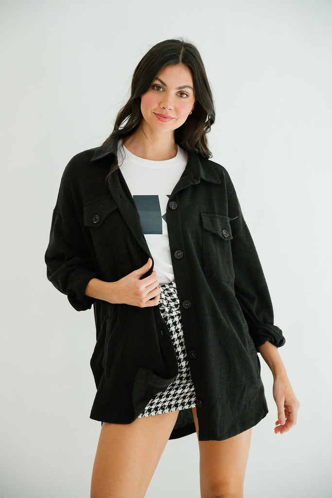 JOLLY SANTA BLACK SHACKET JACKET Judith March   