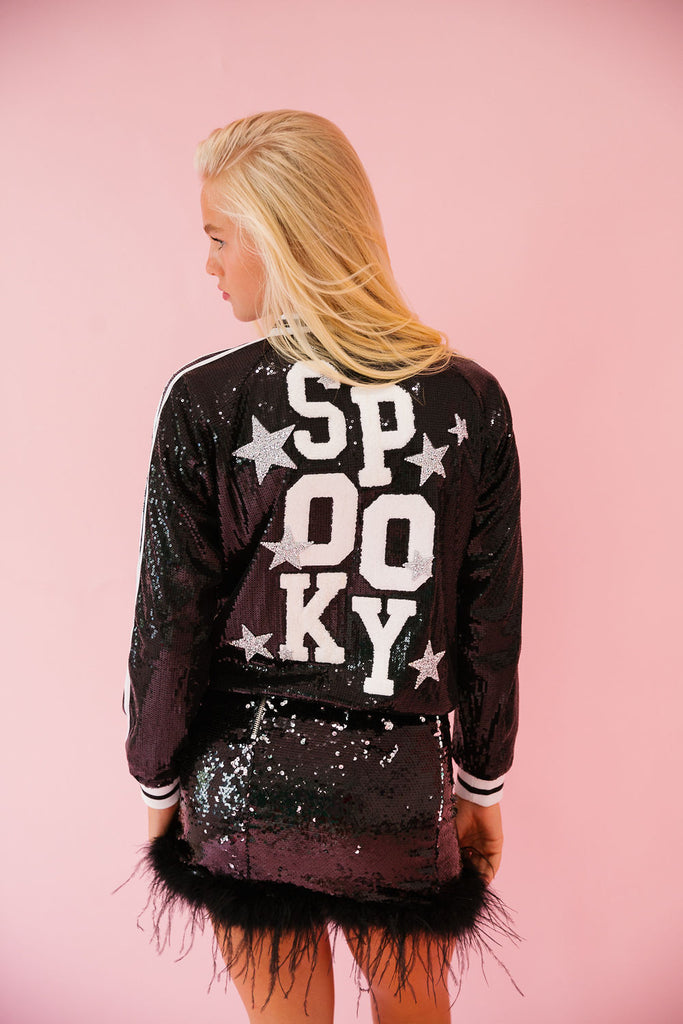 SPOOKY STAR BLACK SEQUIN JACKET JACKET Judith March   