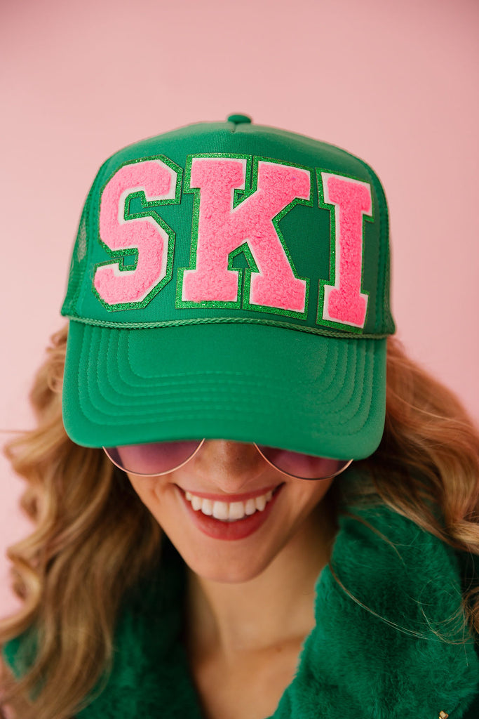 SKI GREEN TRUCKER HAT HAT Judith March   