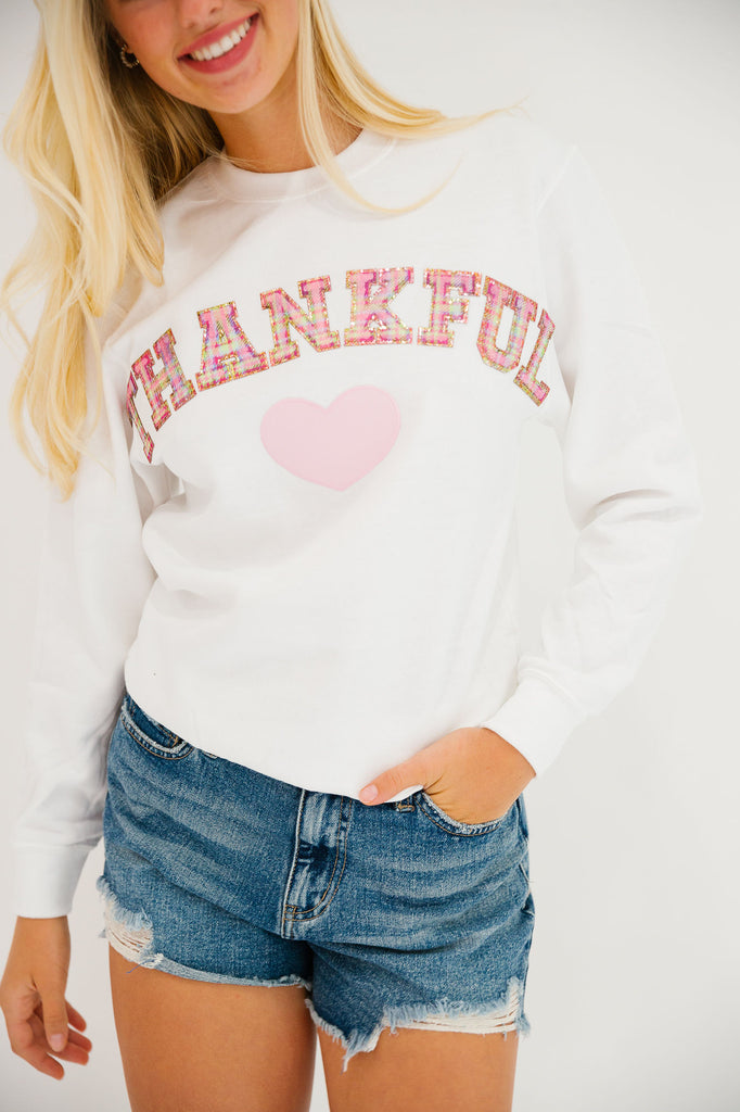 THANKFUL WHITE PULLOVER PULLOVER Judith March   