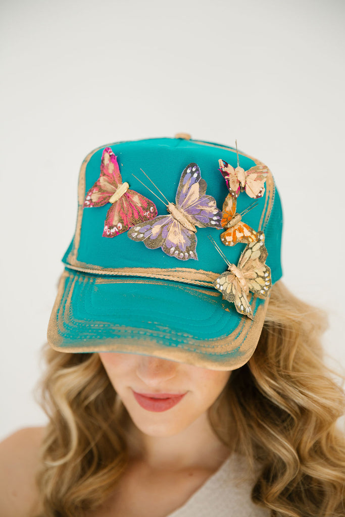 GOLDEN BUTTERFLIES TRUCKER HAT TRUCKER HAT Judith March