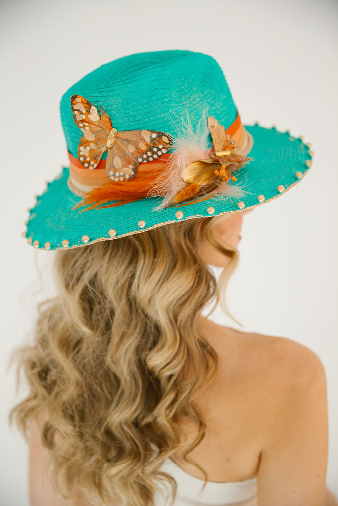 GOLDEN BUTTERFLY SUN HAT RANCHER HAT Judith March