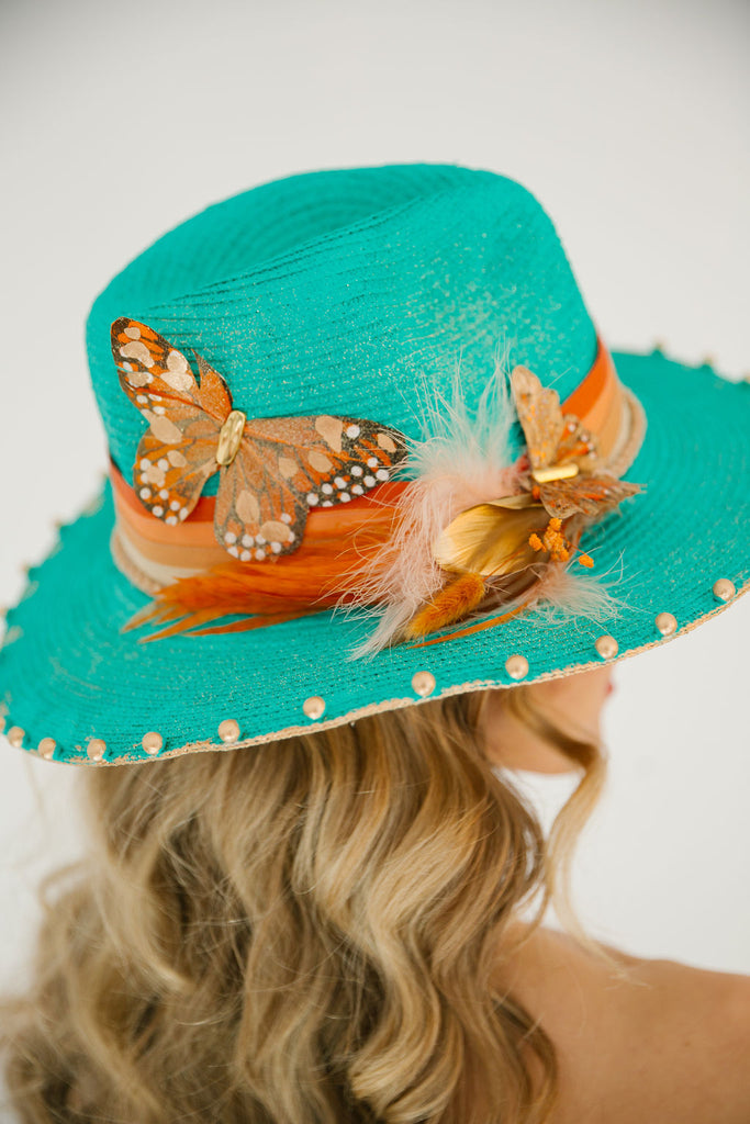 GOLDEN BUTTERFLY SUN HAT RANCHER HAT Judith March