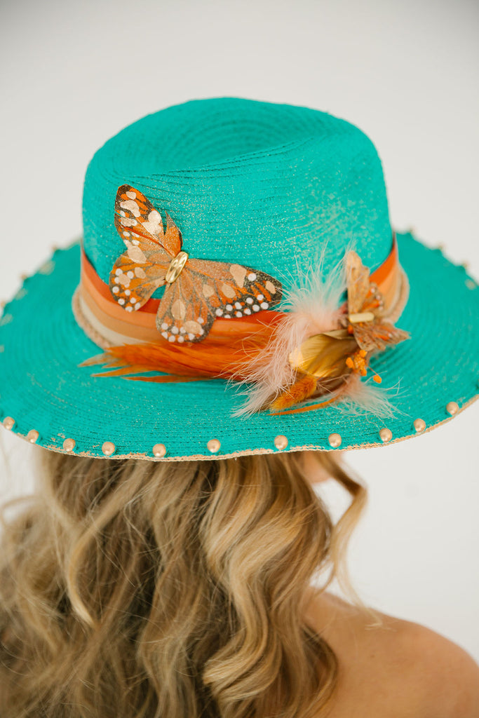 GOLDEN BUTTERFLY SUN HAT RANCHER HAT Judith March