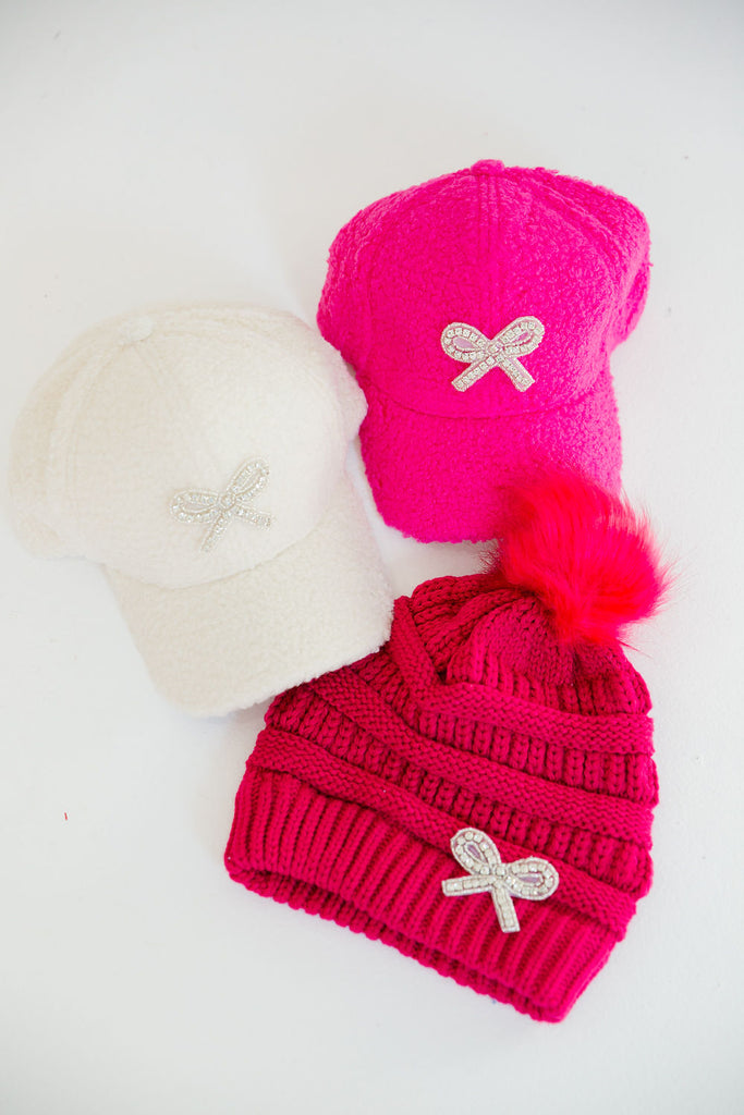 BOW SEASON HATS HAT Judith March PINK SHERPA HAT  