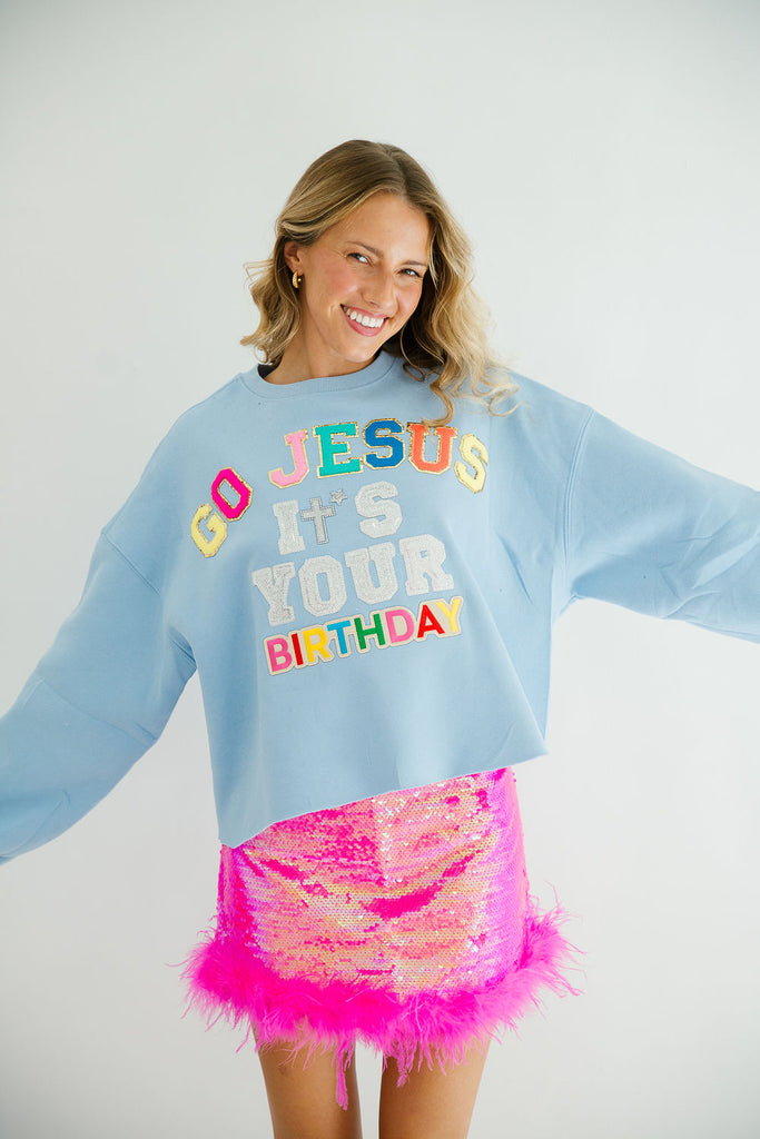 GO JESUS IT'S YOUR BIRTHDAY PULLOVER PULLOVER Judith March   