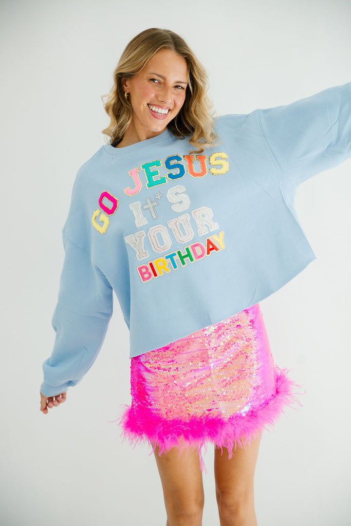 GO JESUS IT'S YOUR BIRTHDAY PULLOVER PULLOVER Judith March   