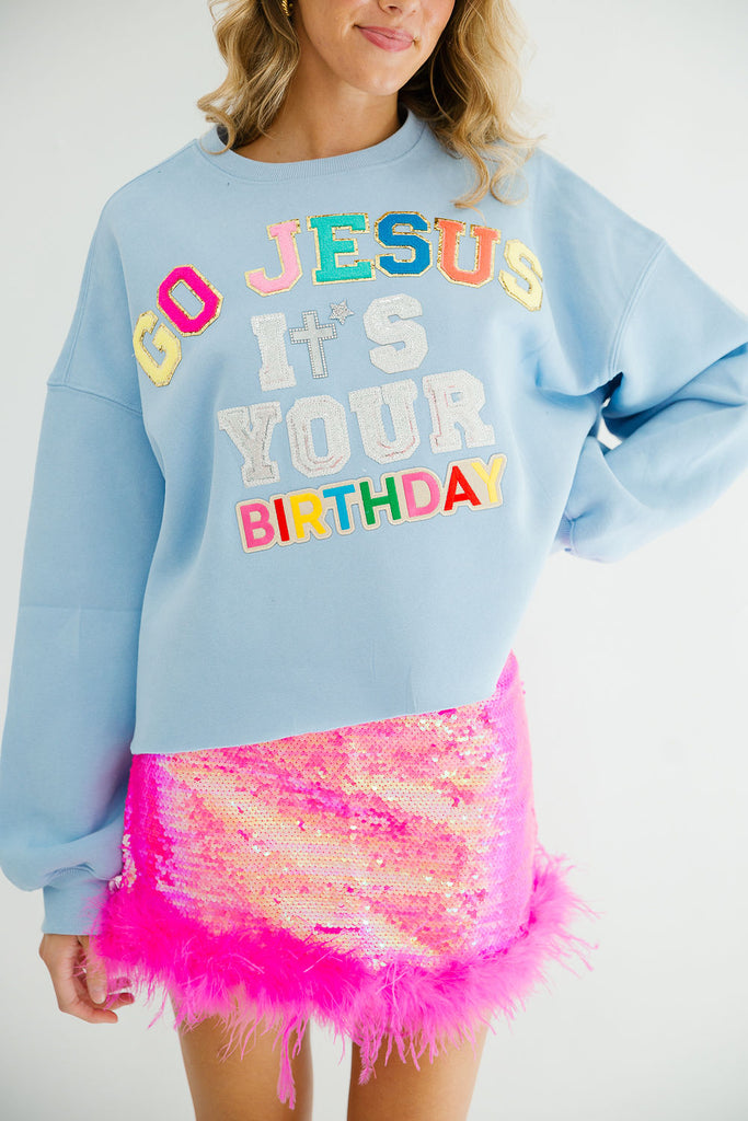 GO JESUS IT'S YOUR BIRTHDAY PULLOVER PULLOVER Judith March   