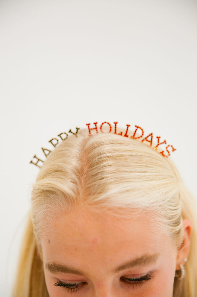 HAPPY HOLIDAYS CHRISTMAS HEADBAND Headband Judith March   