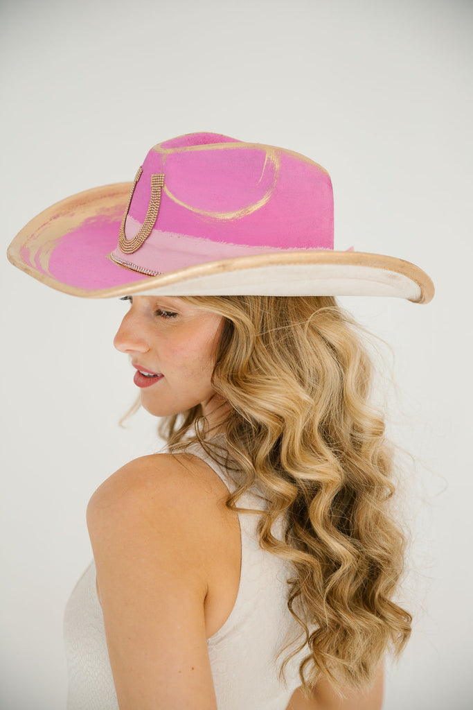 LUCKY TO BE A COWGIRL RANCHER HAT RANCHER HAT Judith March