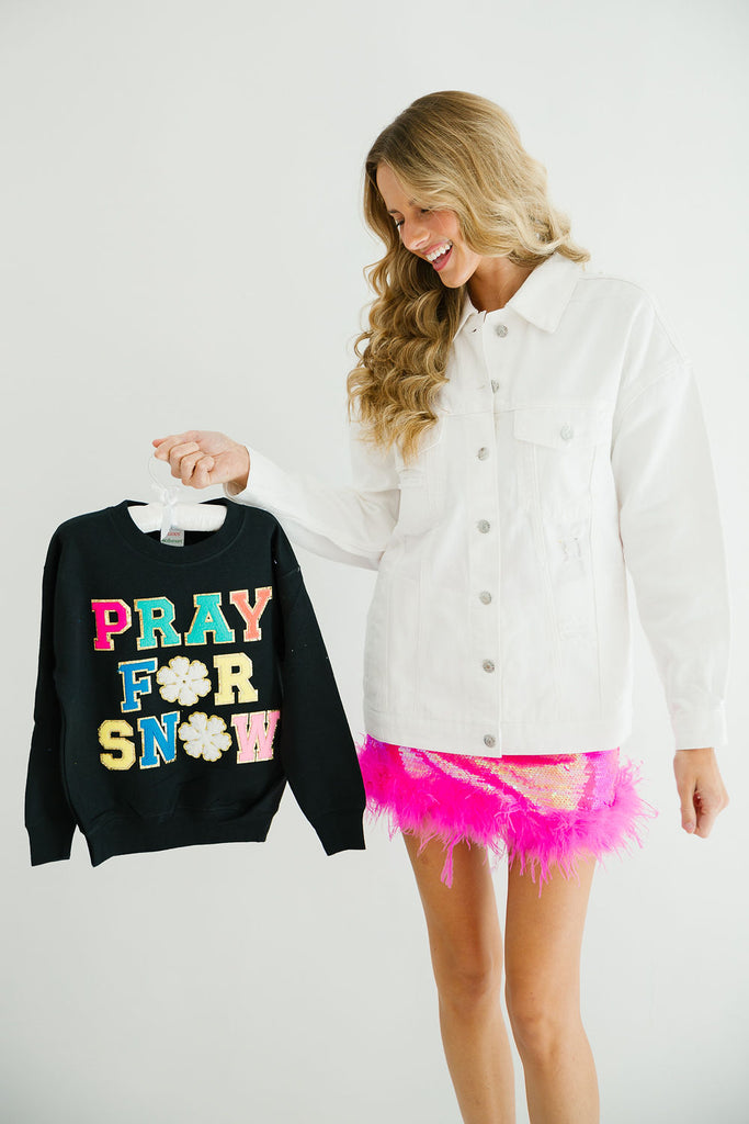 MINI KIDS PRAY FOR SNOW PULLOVER PULLOVER Judith March   