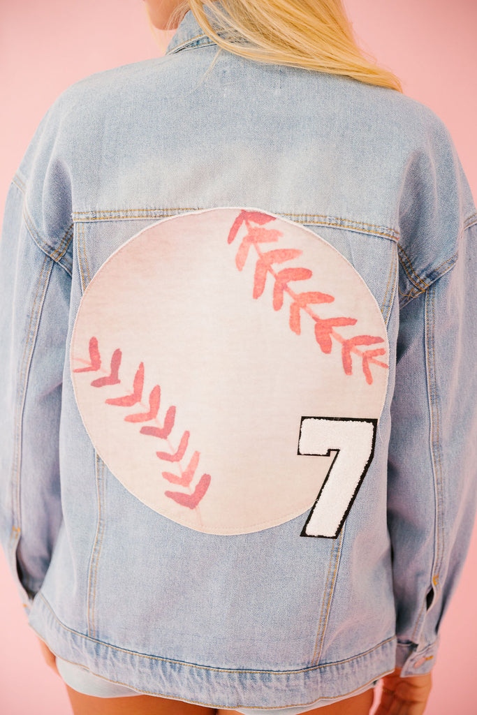 CUSTOM BASEBALL DENIM JACKET JACKET Judith March   