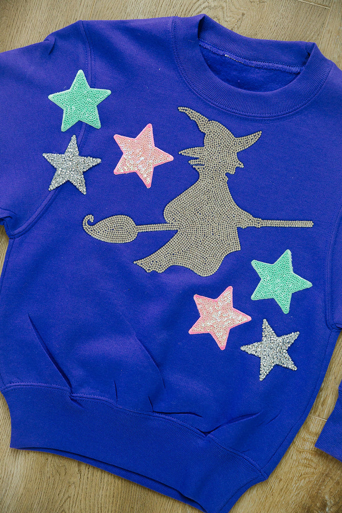 MINI KIDS STAR WITCH PURPLE PULLOVER* PULLOVER Judith March